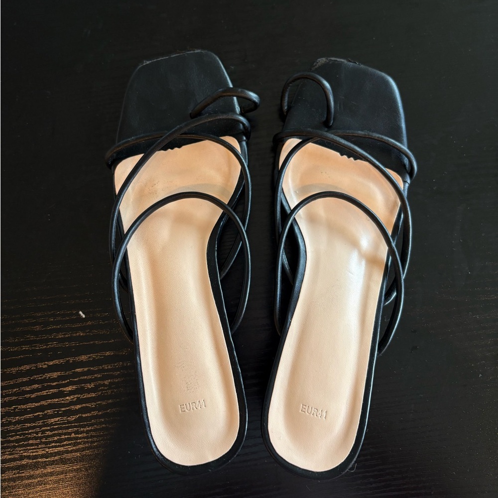 Elegant Black Strappy Women's Sandals